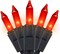 Halloween Orange String Lights – 35 Count, Incandescent Mini Bulbs, 8.5 ft, Black Wire, Connectable (Black Wire-Orange)